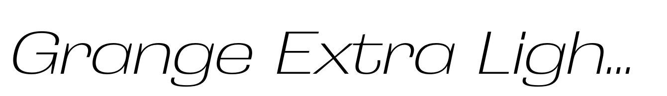 Grange Extra Light Extended Italic